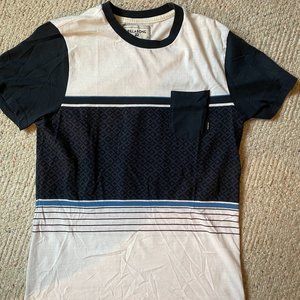 Billabong Navy & White Stripe Pocket Tee